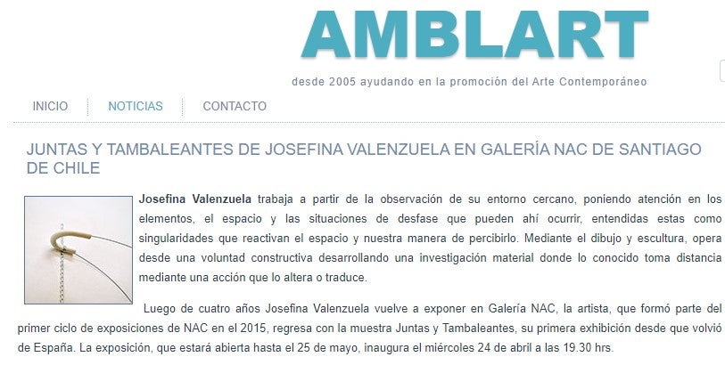 Josefina Valenzuela en Amblart