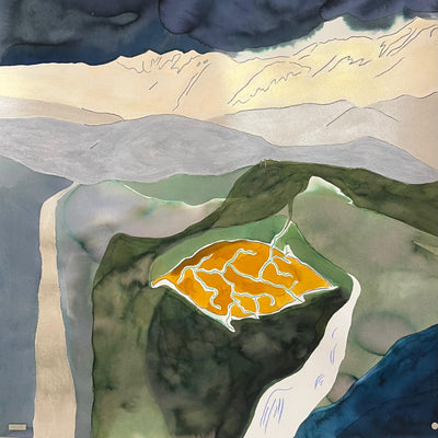 La luna menguante y los andes