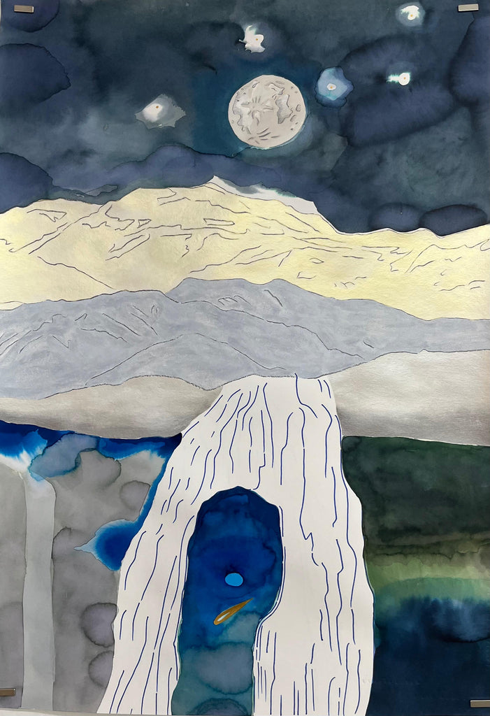 La luna llena y los andes