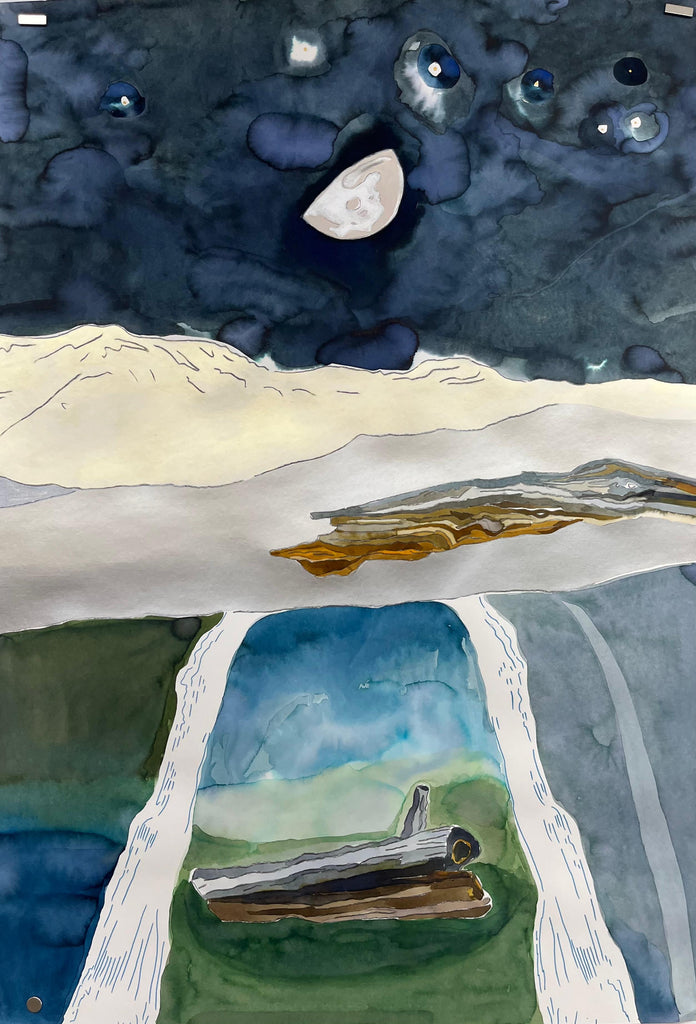 La luna creciente y los andes