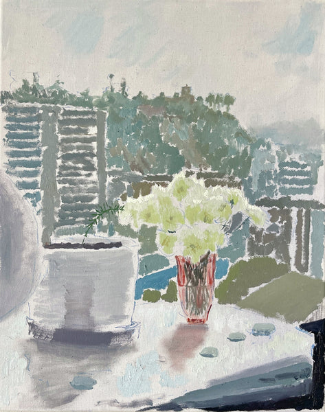 Paisaje con florero